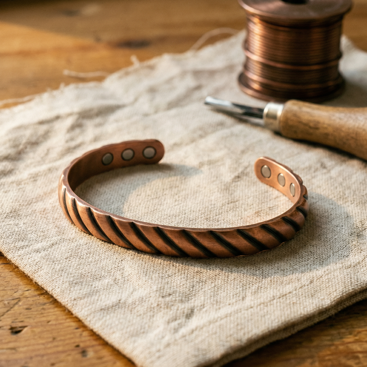 Ella's Thorn Copper Bracelet
