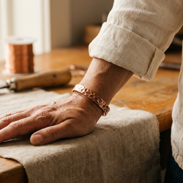 Ella's Furrow Copper Bracelet