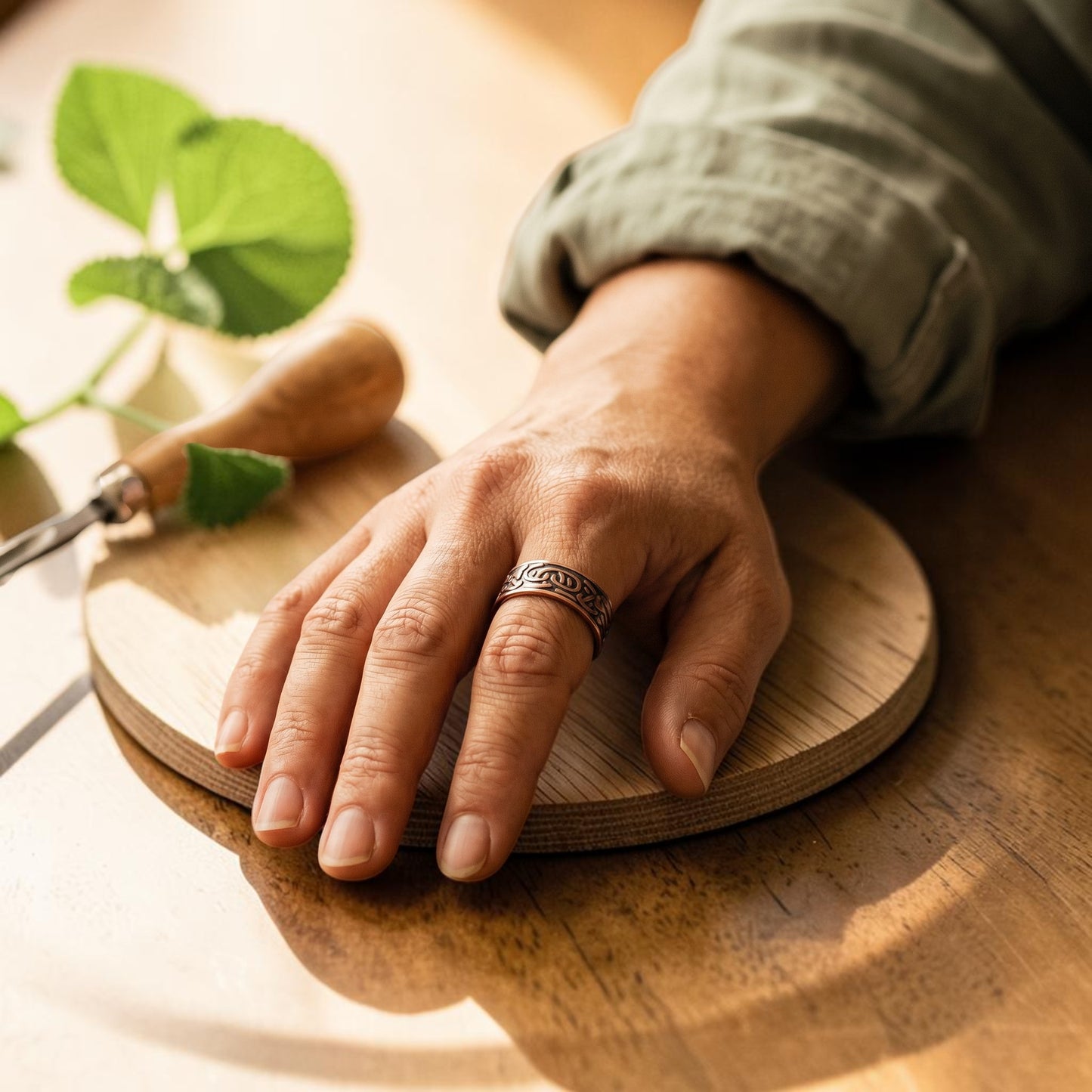 Ella's Burr Copper Ring