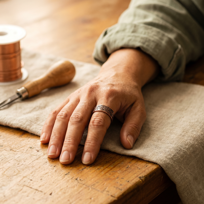 Ella's Burr Copper Ring