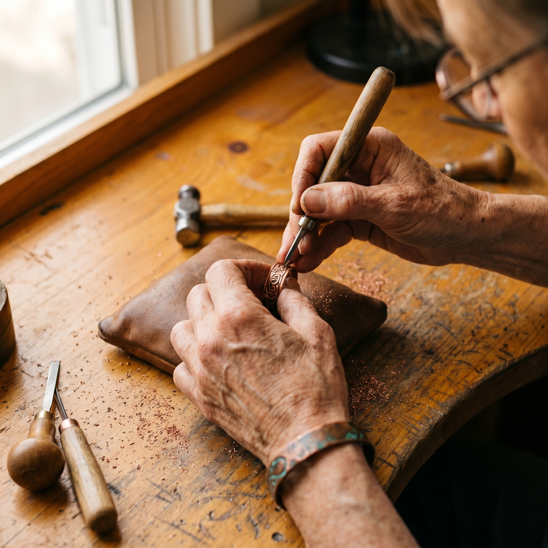 Ella's Burr Copper Ring