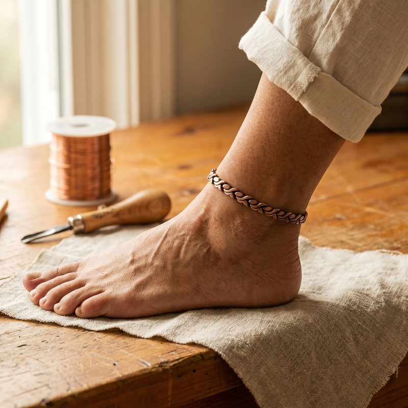 Ella's Dune Copper Anklet