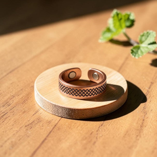 Ella's Grid Copper Ring
