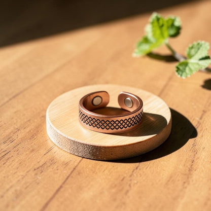 Ella's Grid Copper Ring
