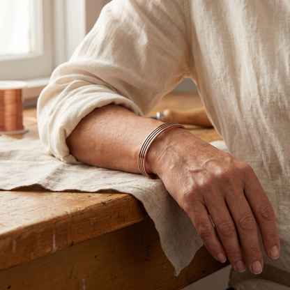 Ella's Sage Copper Bracelet