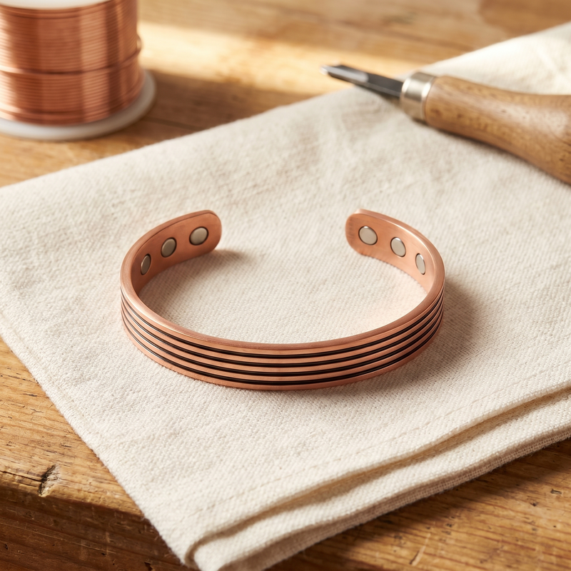 Ella's Sage Copper Bracelet