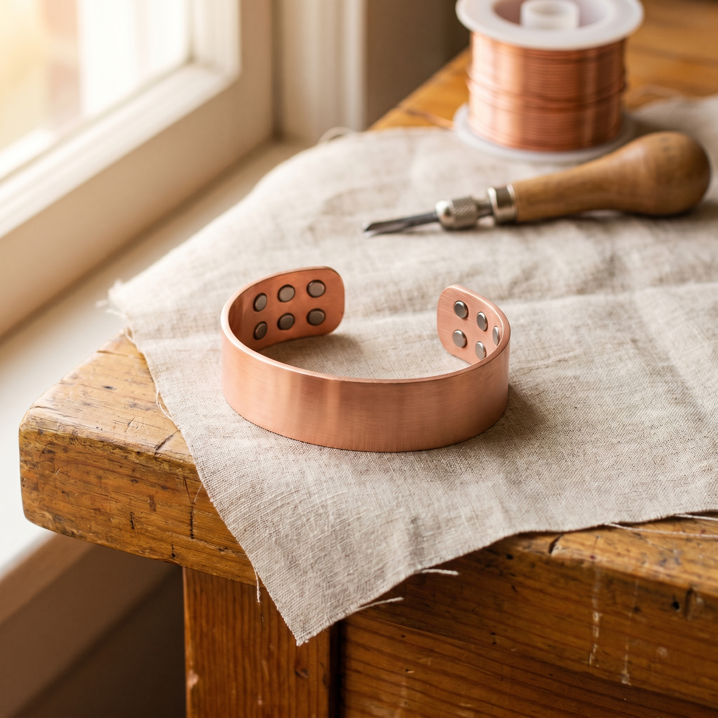 Ella's Anvil Copper Bracelet