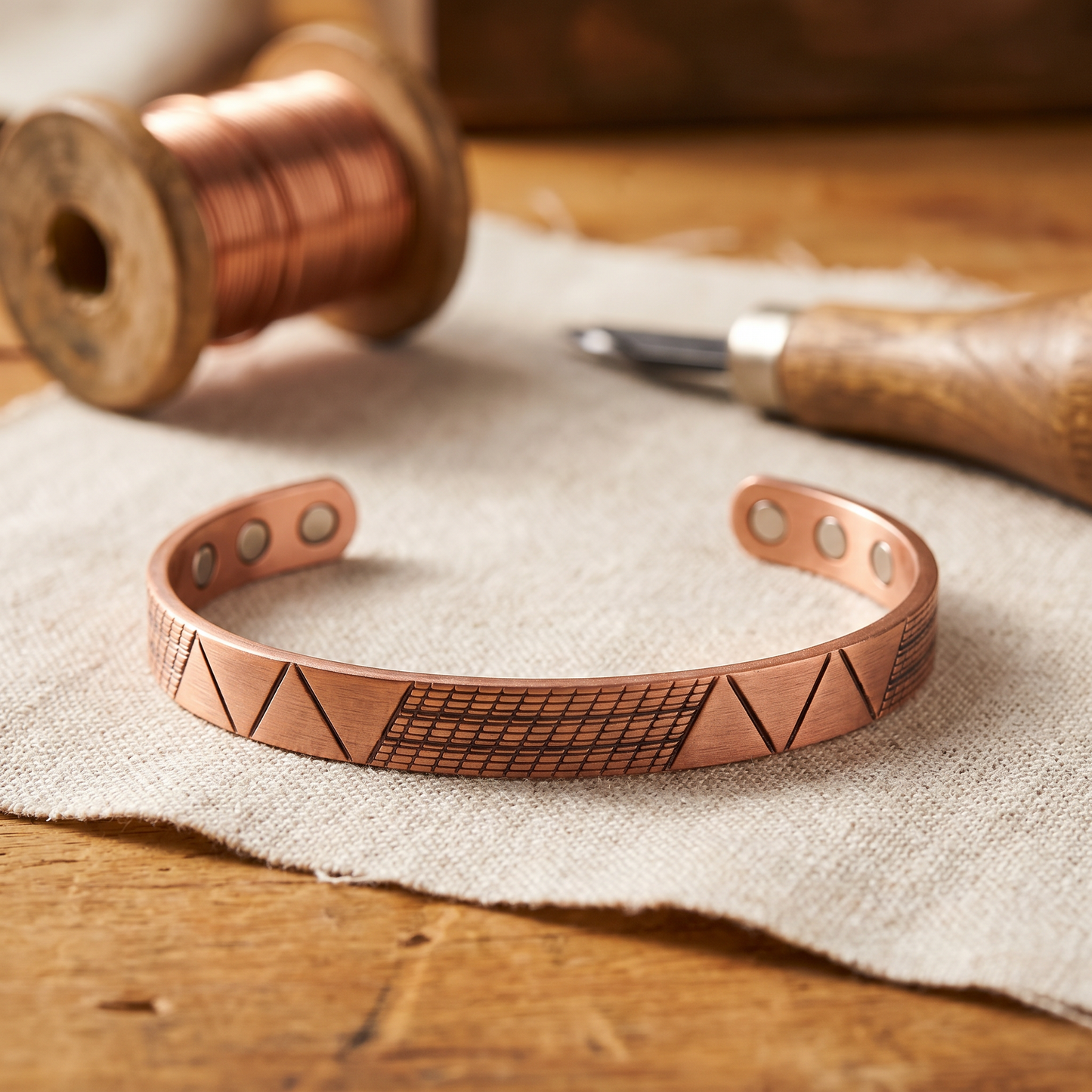 Ella's Crest Copper Bracelet