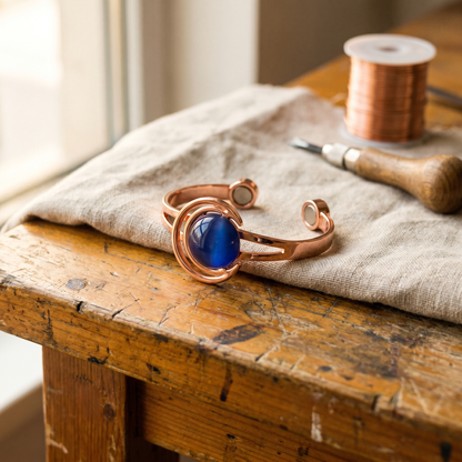 Ella's Sphere Blue Copper Bracelet