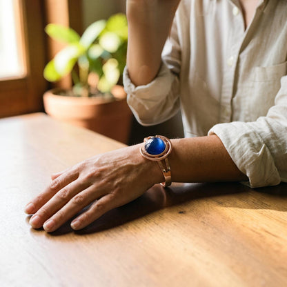 Ella's Glow Blue Copper Bracelet
