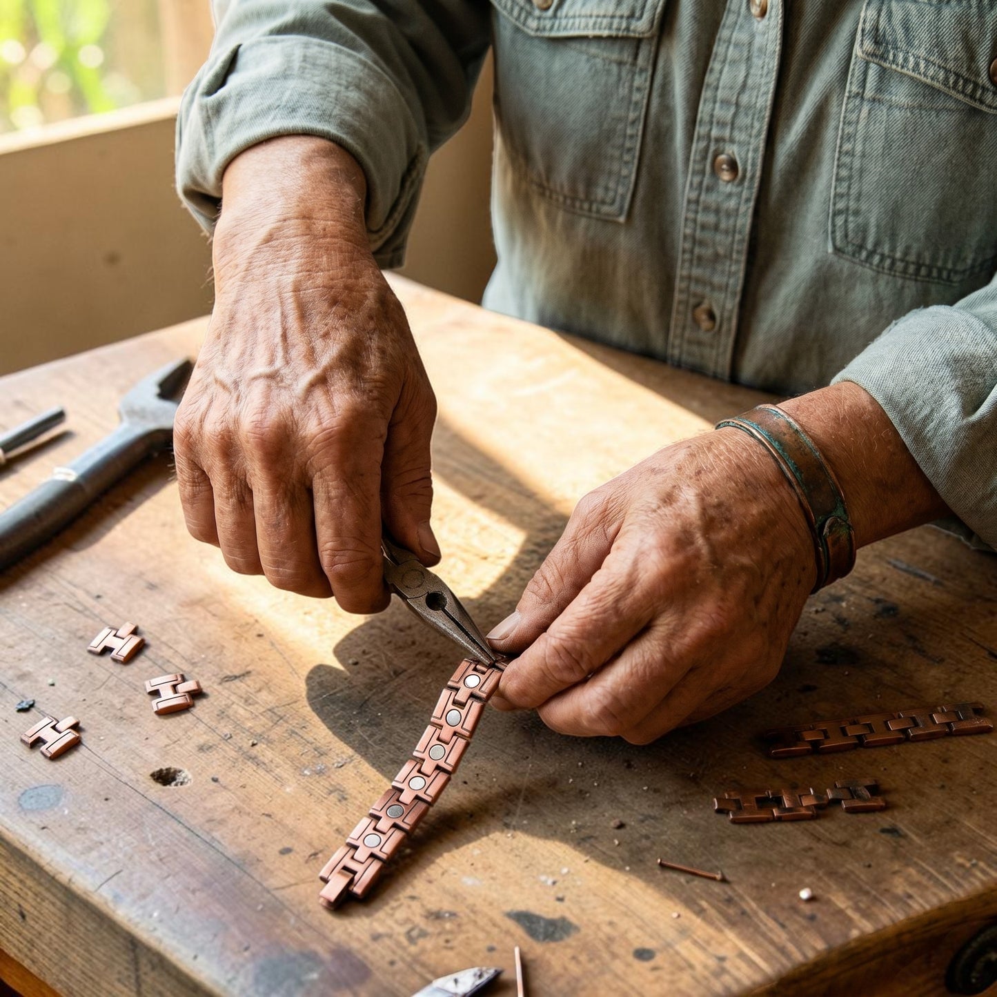 Ella's Gorse Men's Copper Bracelet