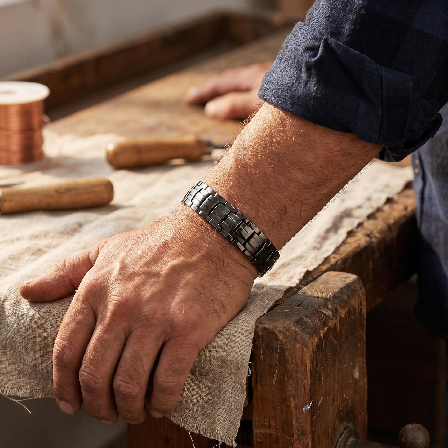Ella's Ochre Men's  Copper Bracelet