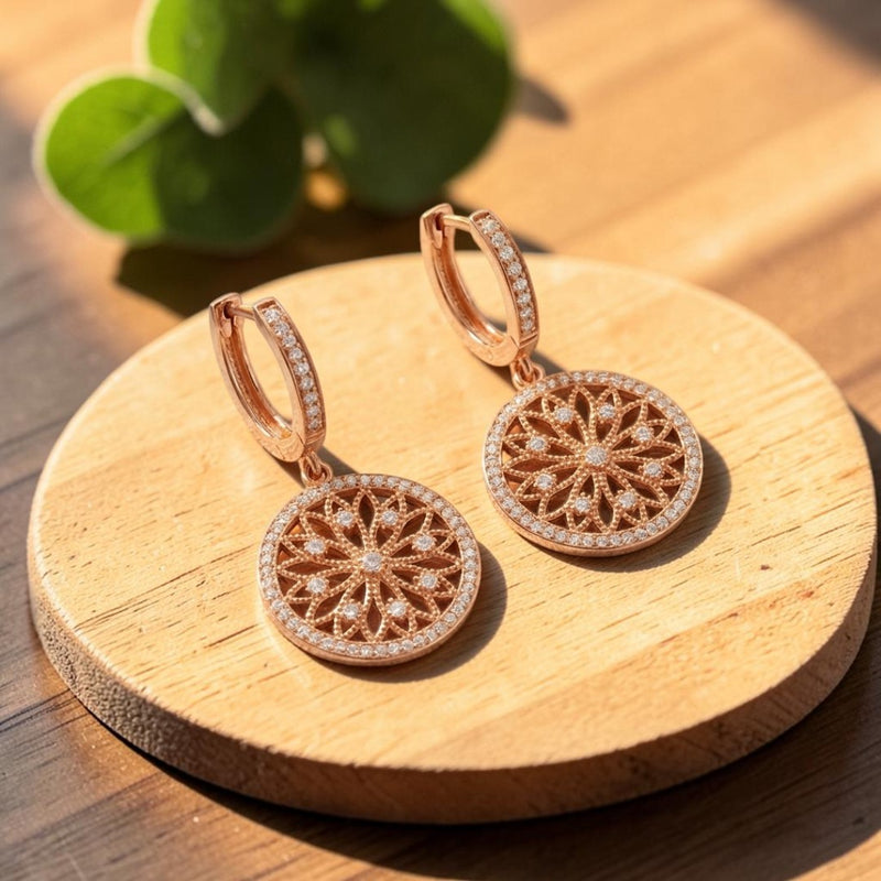 Ella's Mandala Copper Earrings