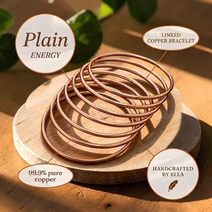 Ella's Plain Copper Bangle Set