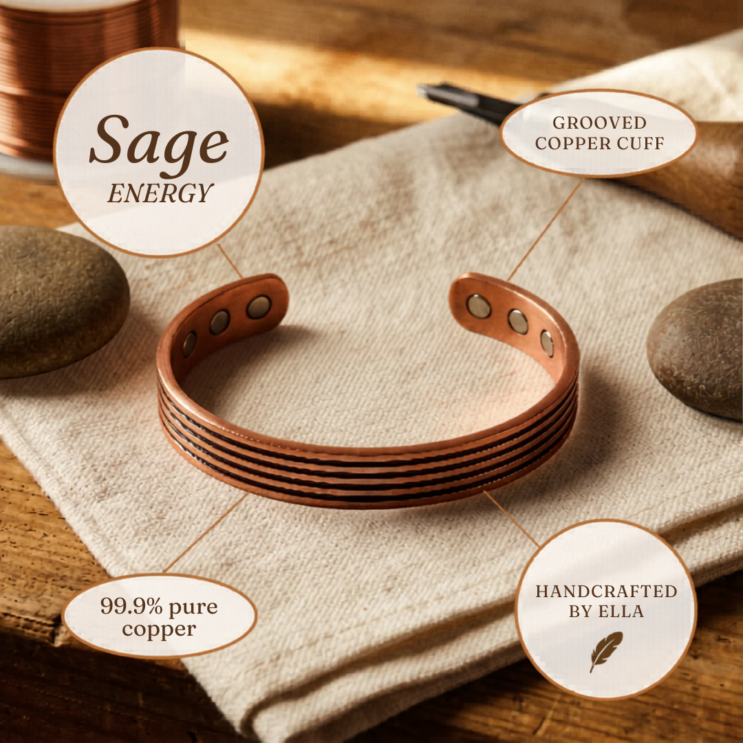 Ella's Sage Copper Bracelet