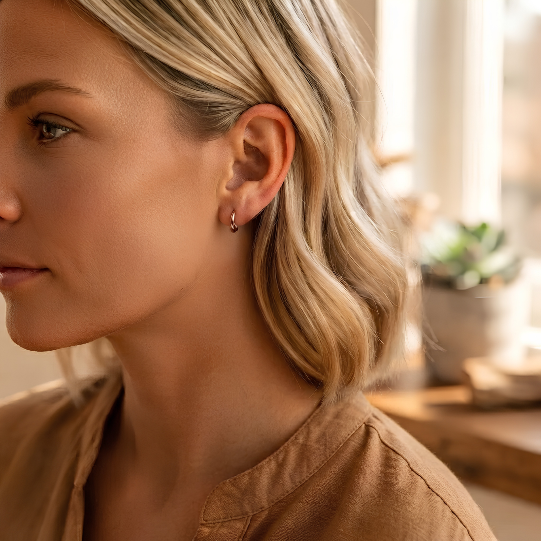 Ella's Swirl Small Copper Earrings