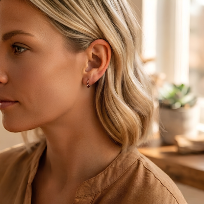 Ella's Swirl Small Copper Earrings
